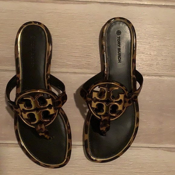 COPY - COPY - NIB Tory Burch Barbados Leopard Miller sandal - Picture 7 of 8